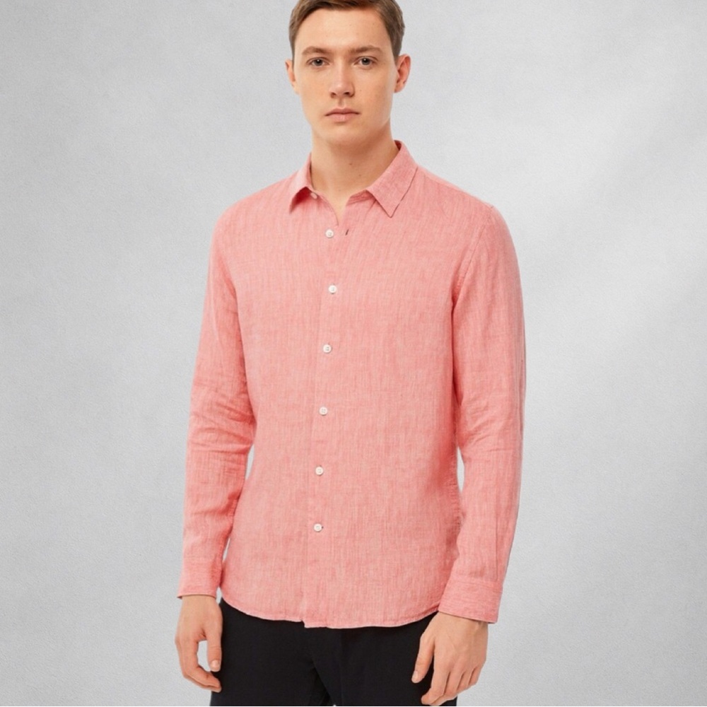 Country Road Linen Shirt Men’s L Button Up Long Sleeve  Casual  Australia
